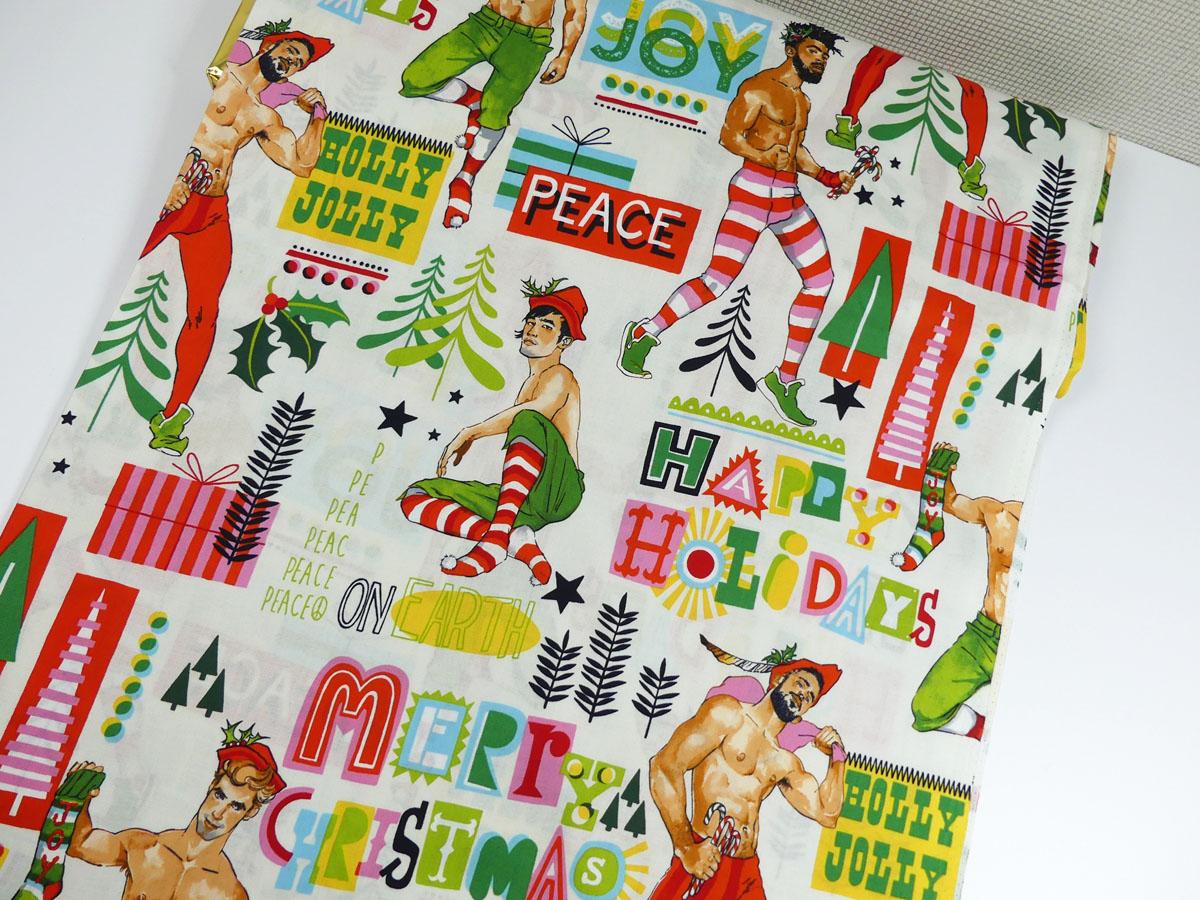 Patchworkstoff Alexander Henry Fabrics Weihnachten Gehilfen